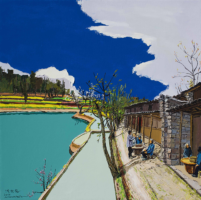 东丁村春2 尺寸 100cmx100cm 2016年