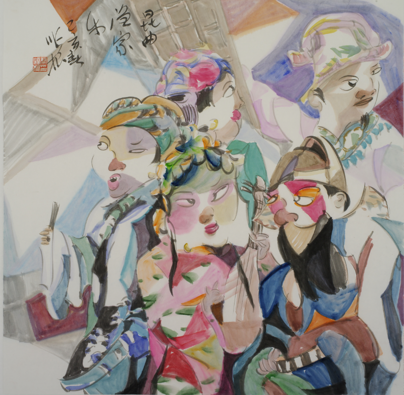 戏剧人物画风·蔡顺根
