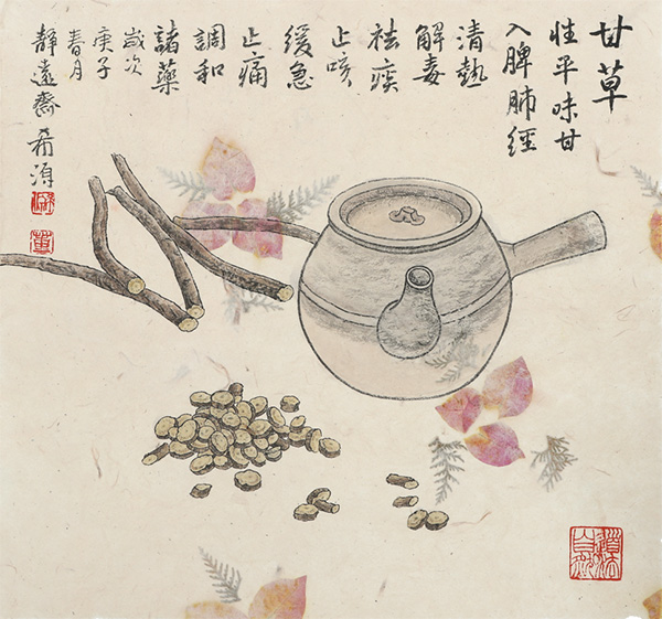 董希源  《清肺排毒汤》组画之一 