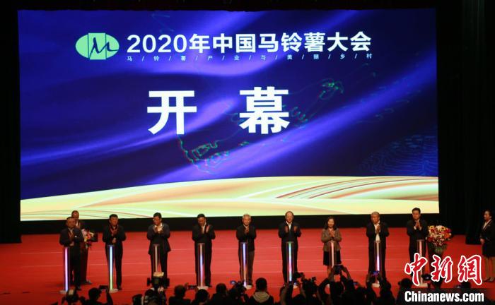图为2020年中国马铃薯大会启幕现场。　张婧 摄
